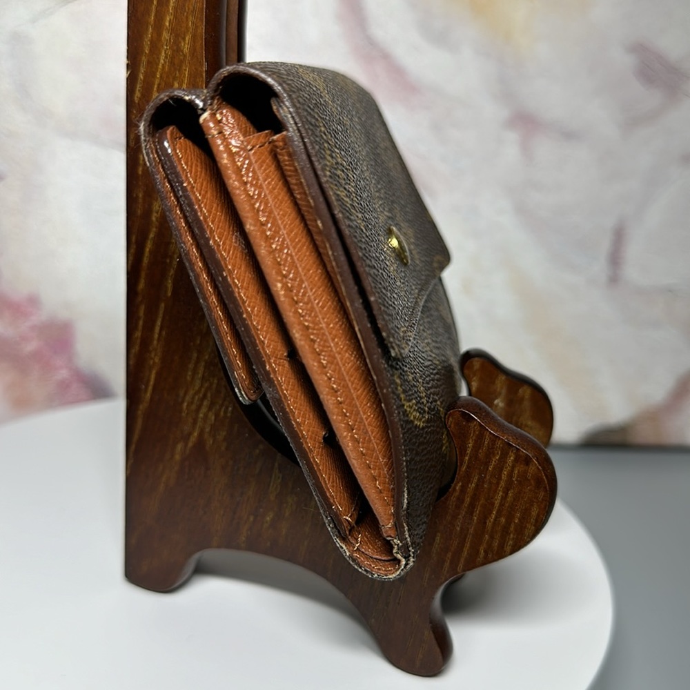 07 Louis Vuitton Monogram Porto Monevier Cardi Double Hook Trifold Wallet Unisex - Picture 4 of 17